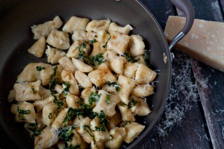 Ricotta Gnocchi with Browned Butter and Fried Basil