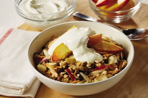 Warm Muesli with Peaches