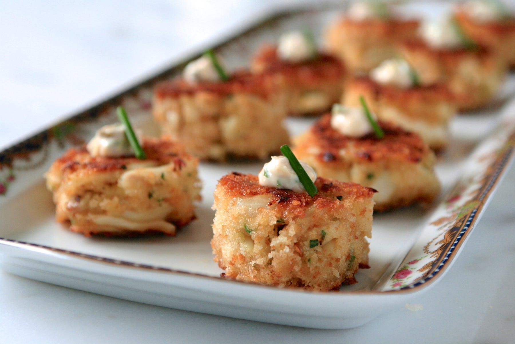 Baby Crab Cakes with Spicy Remoulade