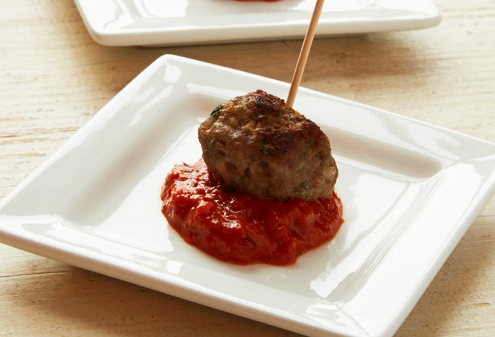 Spanish Meatballs with Roasted Vegetable Sauce