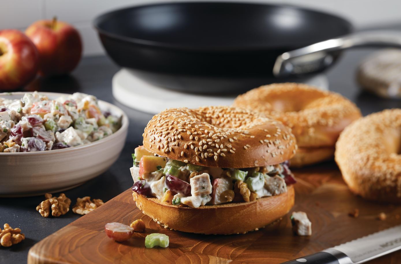 Waldorf Chicken Salad Bagel Sandwich