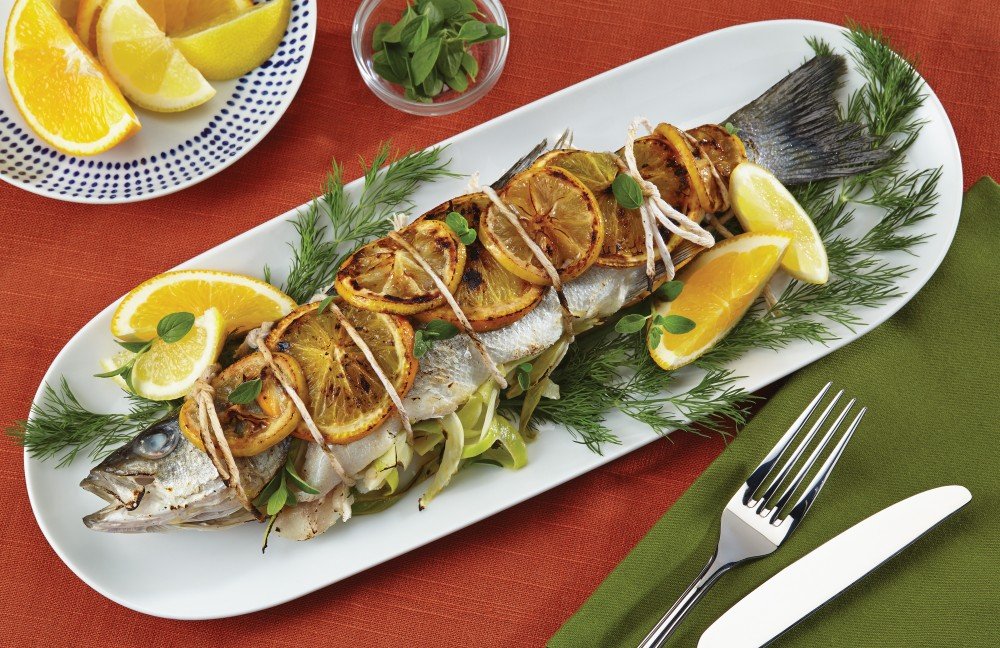 Citrus Stuffed Branzino