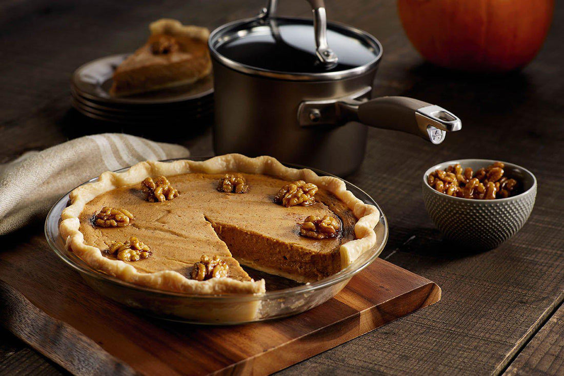 Perfect Pumpkin Pie & Candied Walnuts