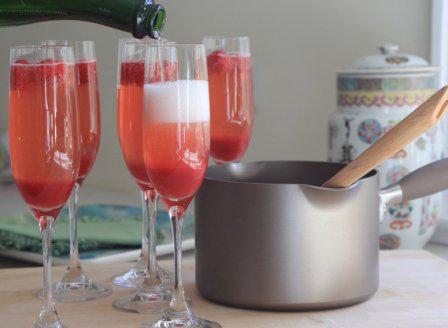 Raspberry-Lemon Bellinis