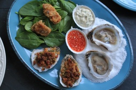 Oysters Three Ways: Raw, Fried and Baked