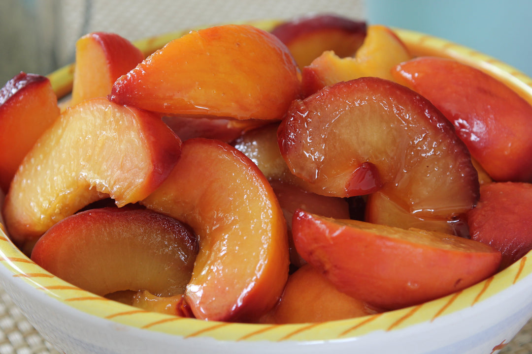 Peach, Nectarine, and Plum Compote with Thyme, Honey and Ginger