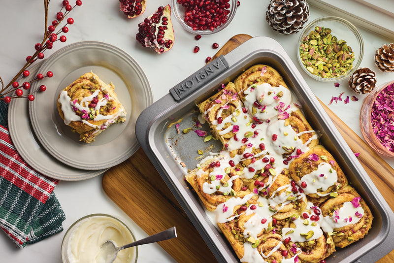 Cardamom and Pistachio Cinnamon Rolls