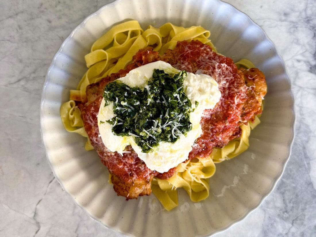Chicken Parmesan with Fresh Heirloom Tomato Sauce