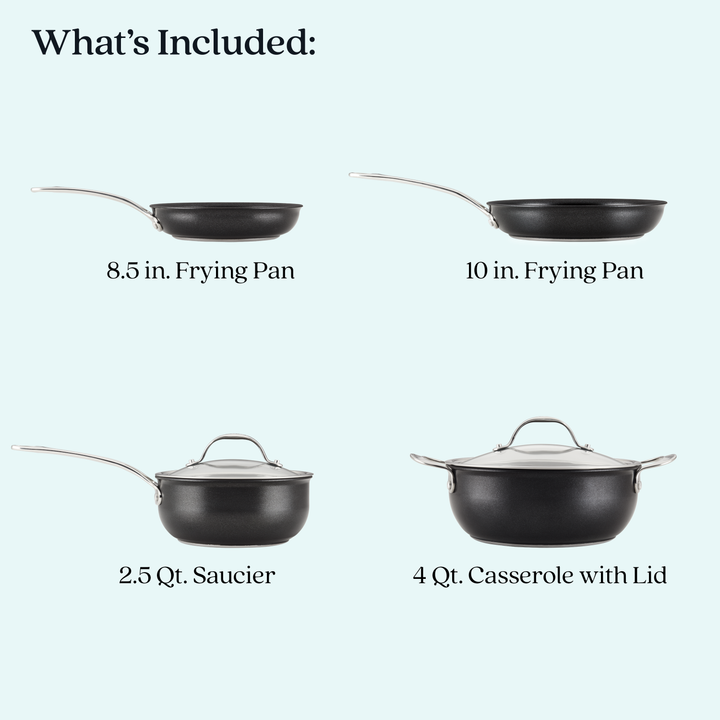 6-Piece Hybrid Nonstick Cookware Set