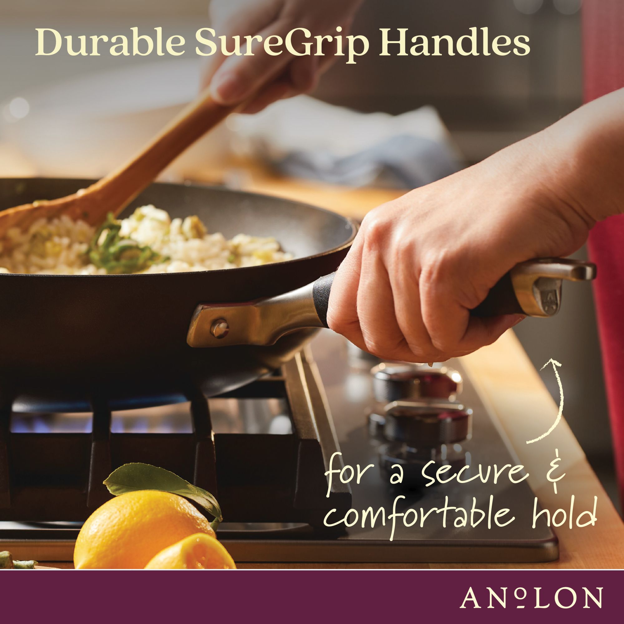 12-Inch Hard Anodized Nonstick Deep Frying Pan with Lid – Anolon