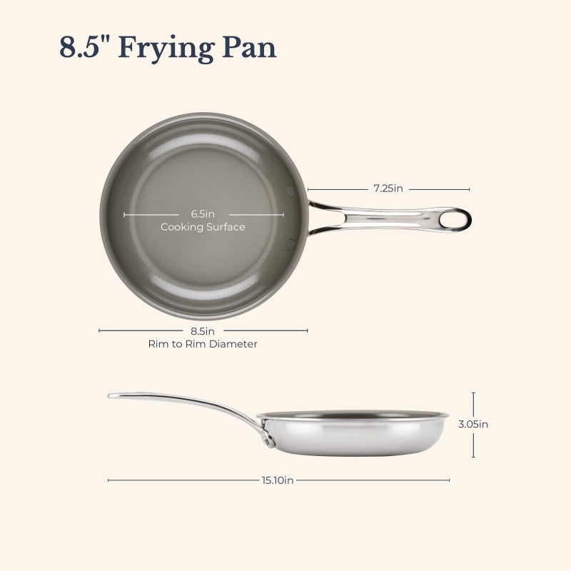 8.5-Inch Clad Ceramic Frying Pan