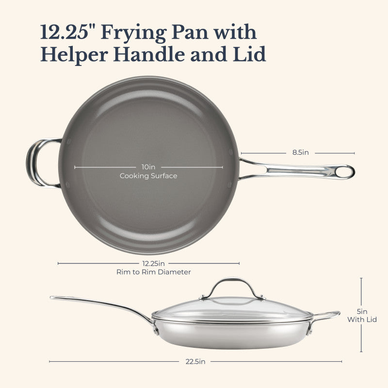 12.25-Inch Frying Pan with Lid