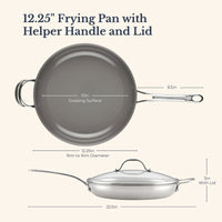 12.25-Inch Frying Pan with Lid