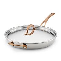 12.5-Inch Frying Pan with Lid and Helper Handle
