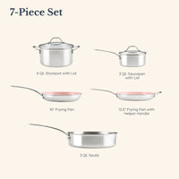 Clad Stainless 7-Piece Cookware Set