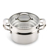 Clad Stainless 3-Quart Saucepot with Lid and Steamer Insert
