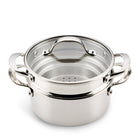 Clad Stainless 3-Quart Saucepot with Lid and Steamer Insert