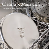 Clad Stainless 3-Quart Saucepot with Lid and Steamer Insert