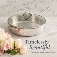 Clad Stainless 5-Quart Saute Pan with Lid