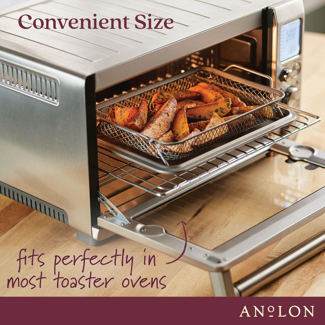 Anolon Bakeware Nonstick Toaster Oven Pan Set, 4-Piece
