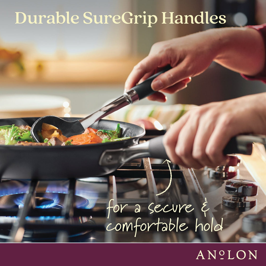 Anolon Advanced Home Hard-Anodized Nonstick 14.5 Skillet with Helper Handle - Bronze