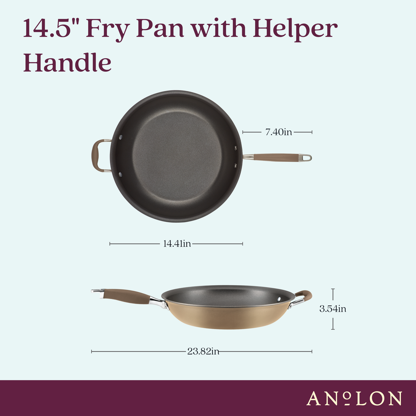 14.5-Inch Open Skillet with Helper Handle – Anolon 14.5-Inch Open Skillet with Helper Handle – Anolon