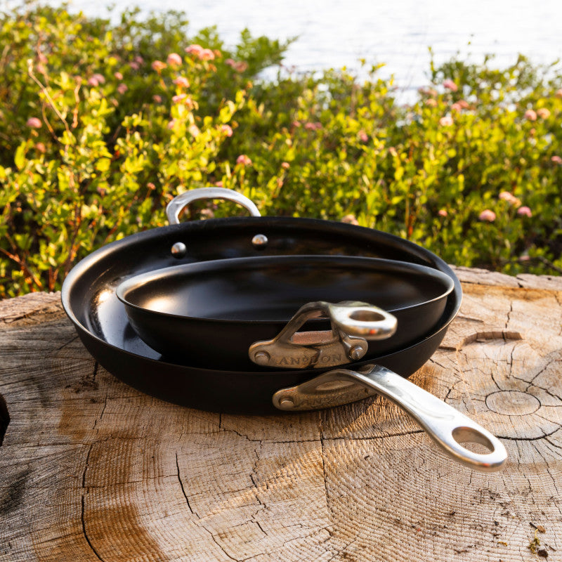 Pre-Seasoned Carbon Steel Frying Pan Duo, 10" & 12"