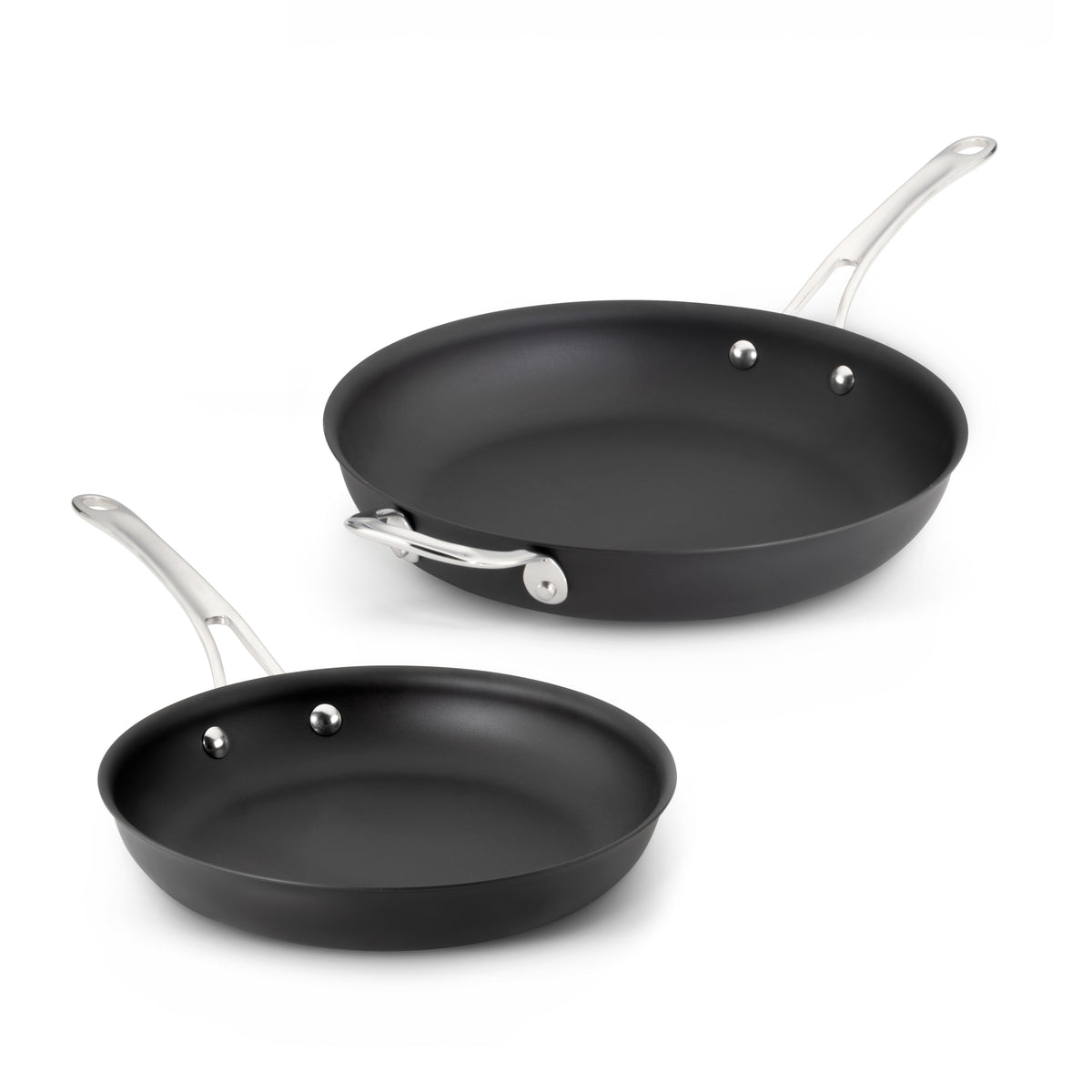 Pre-Seasoned Carbon Steel Frying Pan Duo, 10" & 12"