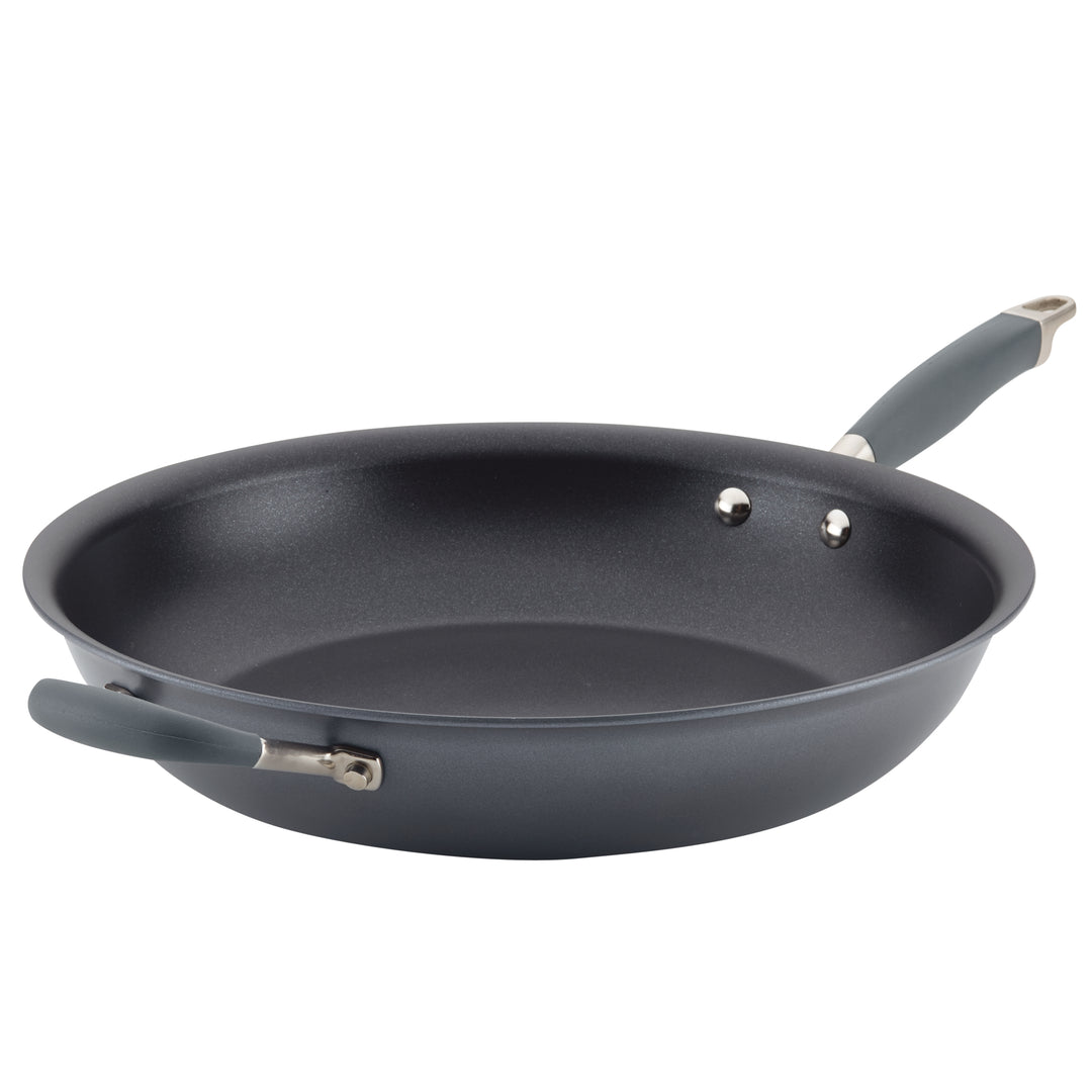 Circulon Radiance Deep Hard Anodized Nonstick Frying Pan /Skillet with Lid  - 12 Inch, Gray
