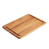 The Pantryware 20 x 14-Inch Reversible Teak Cutting Board, featuring rounded edges and a border groove, is shown on a plain white background.