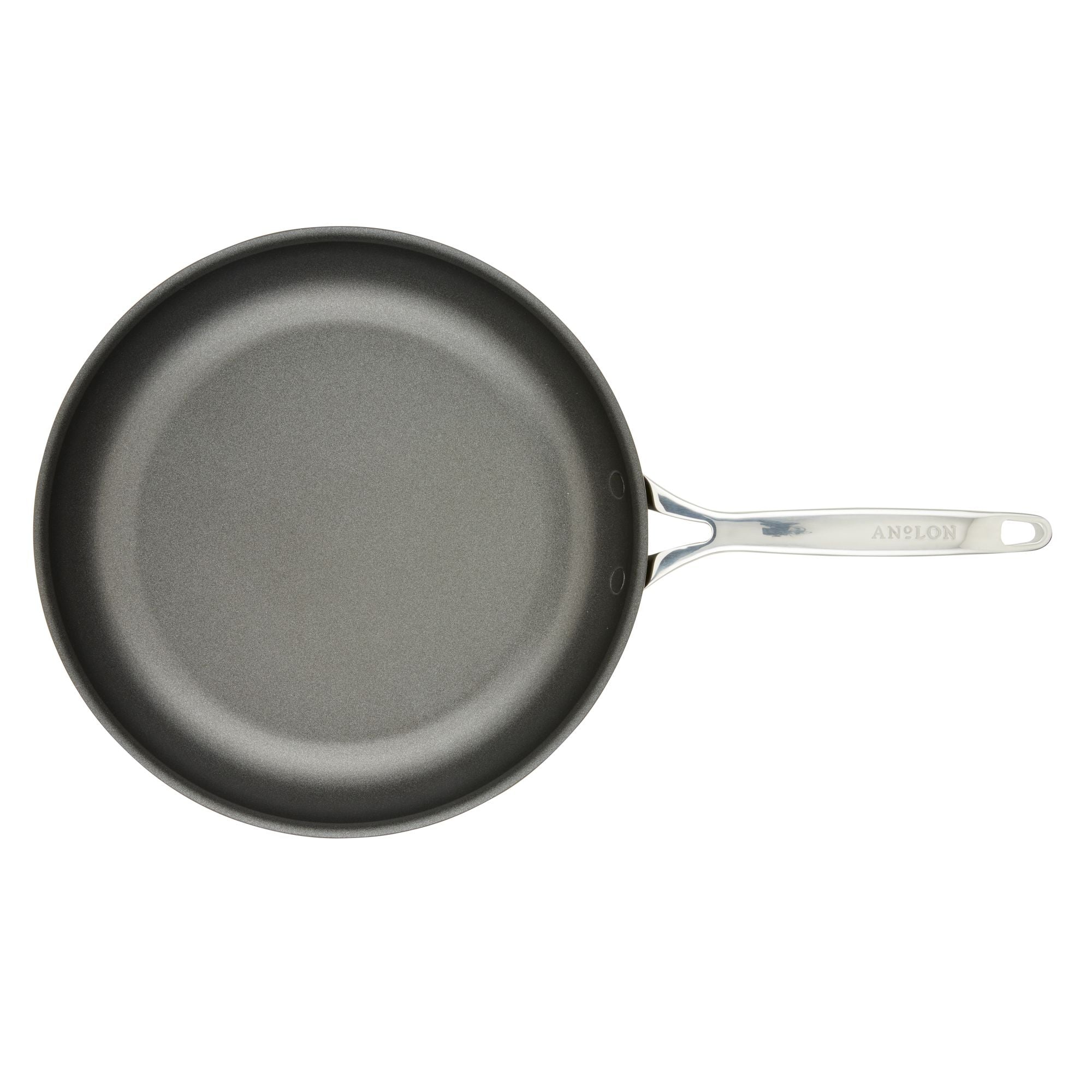 Anolon Advanced Hard Anodized Nonstick Frying Pan/ Fry Saute All Purpose Pan with Lid - 12 Inch, Gray - Thumbnail 2