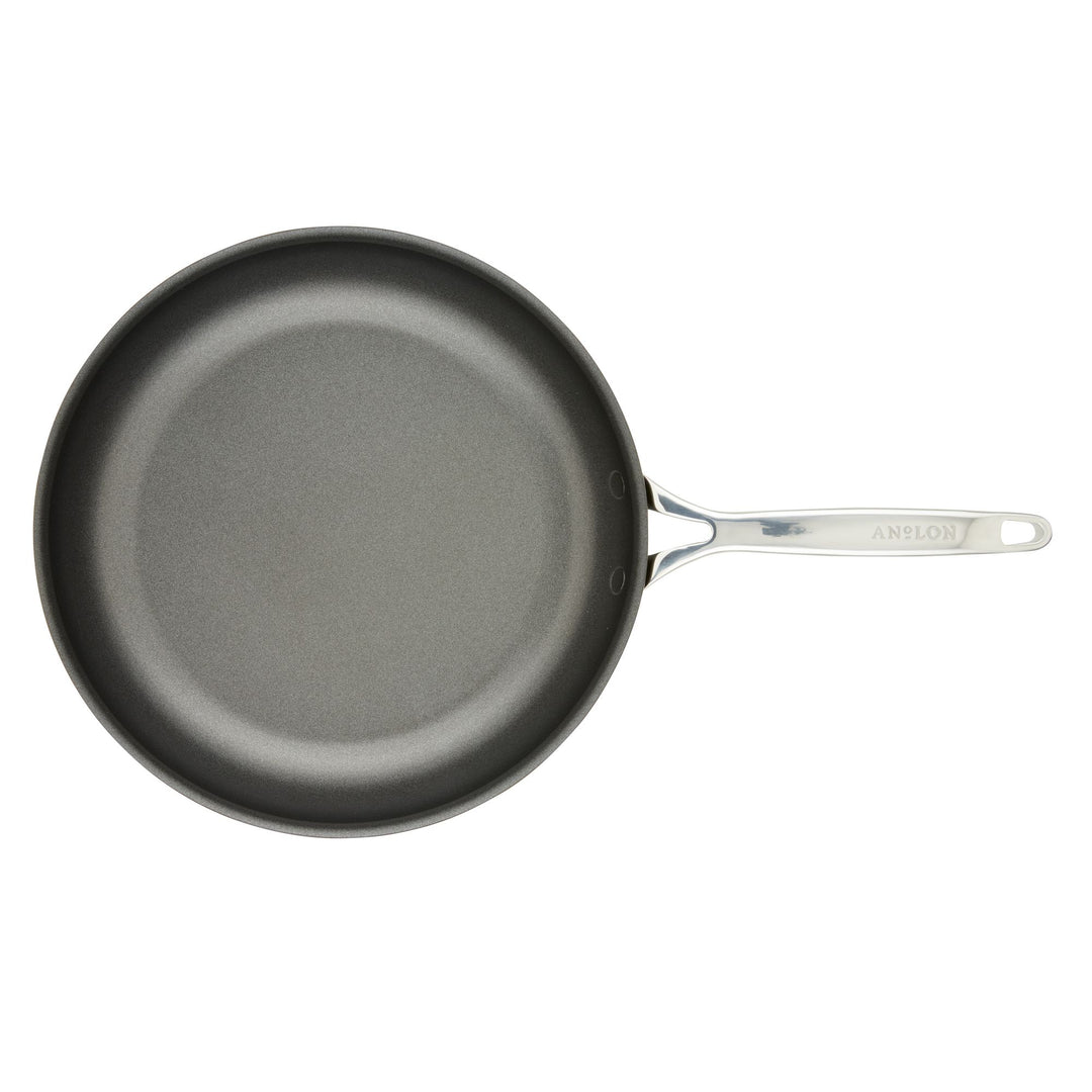 Anolon x Hybrid Nonstick Cookware Induction Pots and Pans Set, 7 Piece, Dark Gray