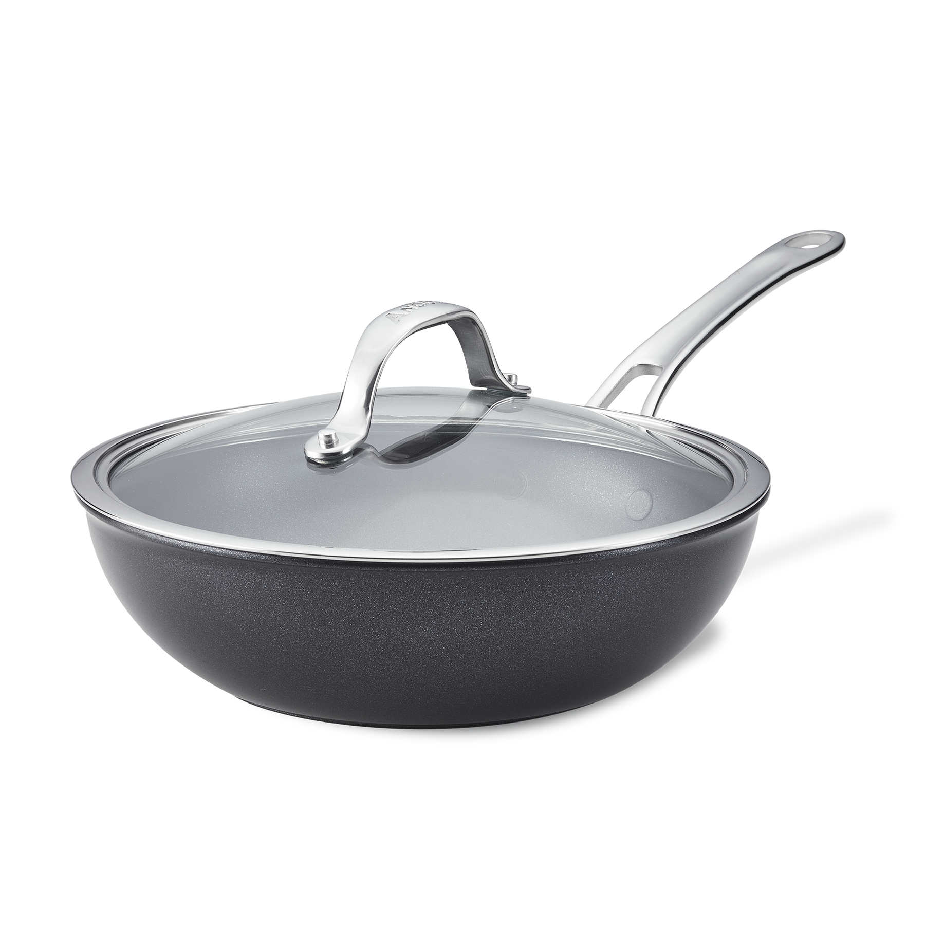 Anolon Triply Clad Stainless Steel Stir Fry Wok Pan, 10.75 Inch