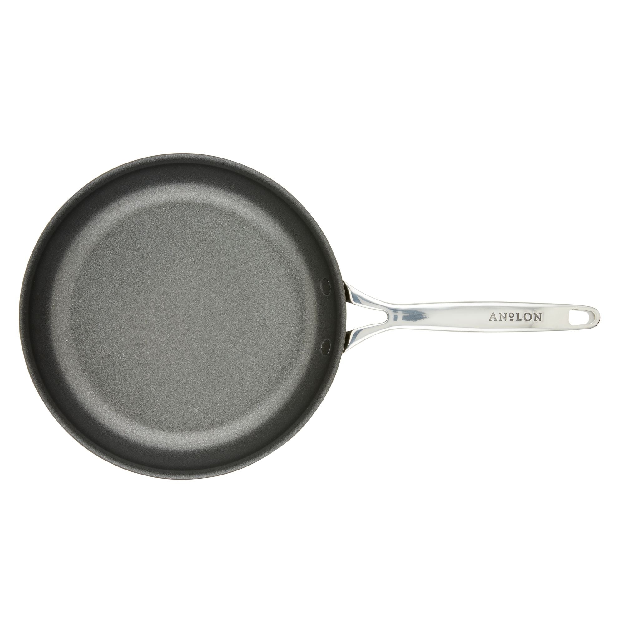 Anolon Advanced Hard Anodized Nonstick Frying Pan/ Fry Saute All Purpose Pan with Lid - 12 Inch, Gray - Thumbnail 4