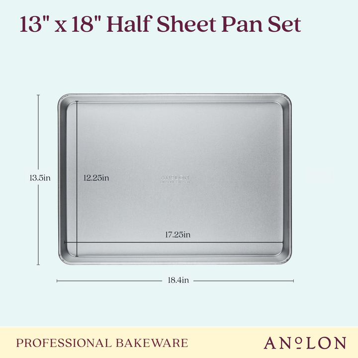 2-Piece Aluminized Steel Half Sheet Pan Set