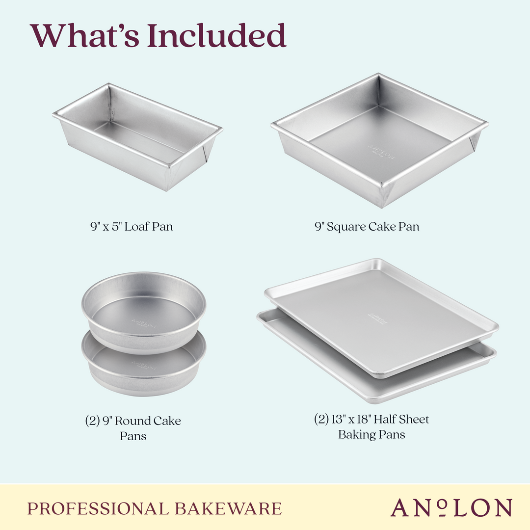 6-Piece Aluminized Steel Baking Pan Set
