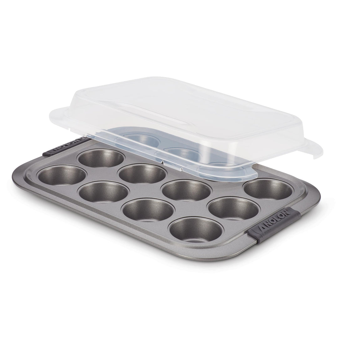 Muffin Pan with Lid and Silicone Grips Anolon - Main Image