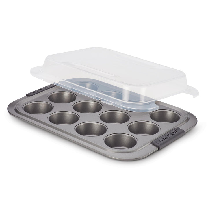 Muffin Pan with Lid and Silicone Grips Anolon - Main Image