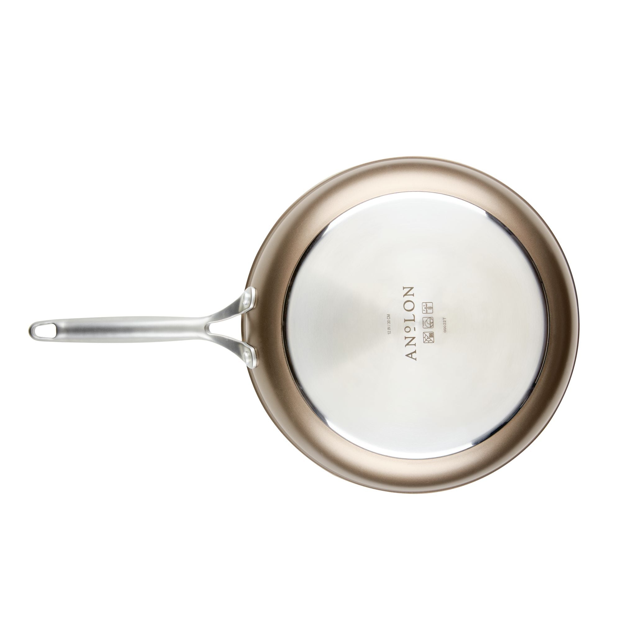 Anolon Advanced Hard Anodized Nonstick Frying Pan/ Fry Saute All Purpose Pan with Lid - 12 Inch, Gray - Thumbnail 3