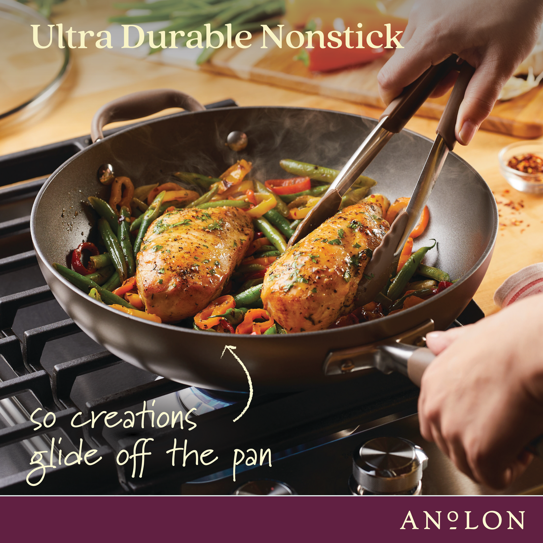 Anolon Ascend Hard Anodized Nonstick Frying Pan, 12-Inch