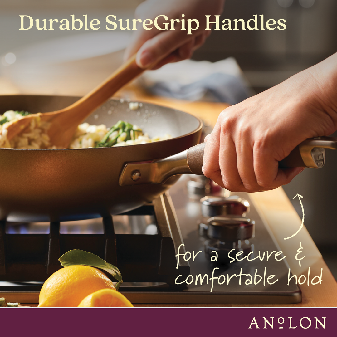 12-Inch Hard Anodized Nonstick Deep Frying Pan with Lid – Anolon