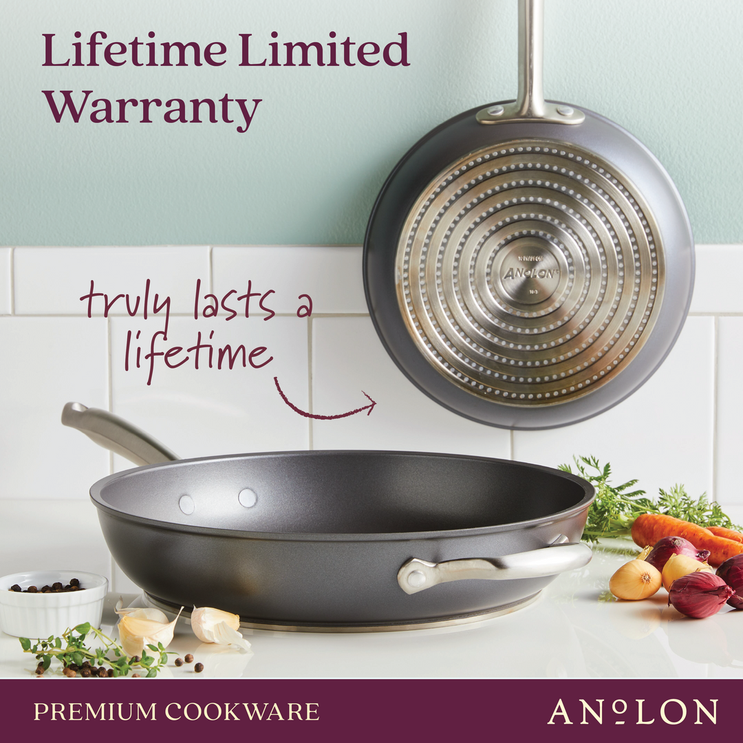 Anolon Advanced Home Hard-Anodized Nonstick Deep Square Grill Pan, 11-Inch
