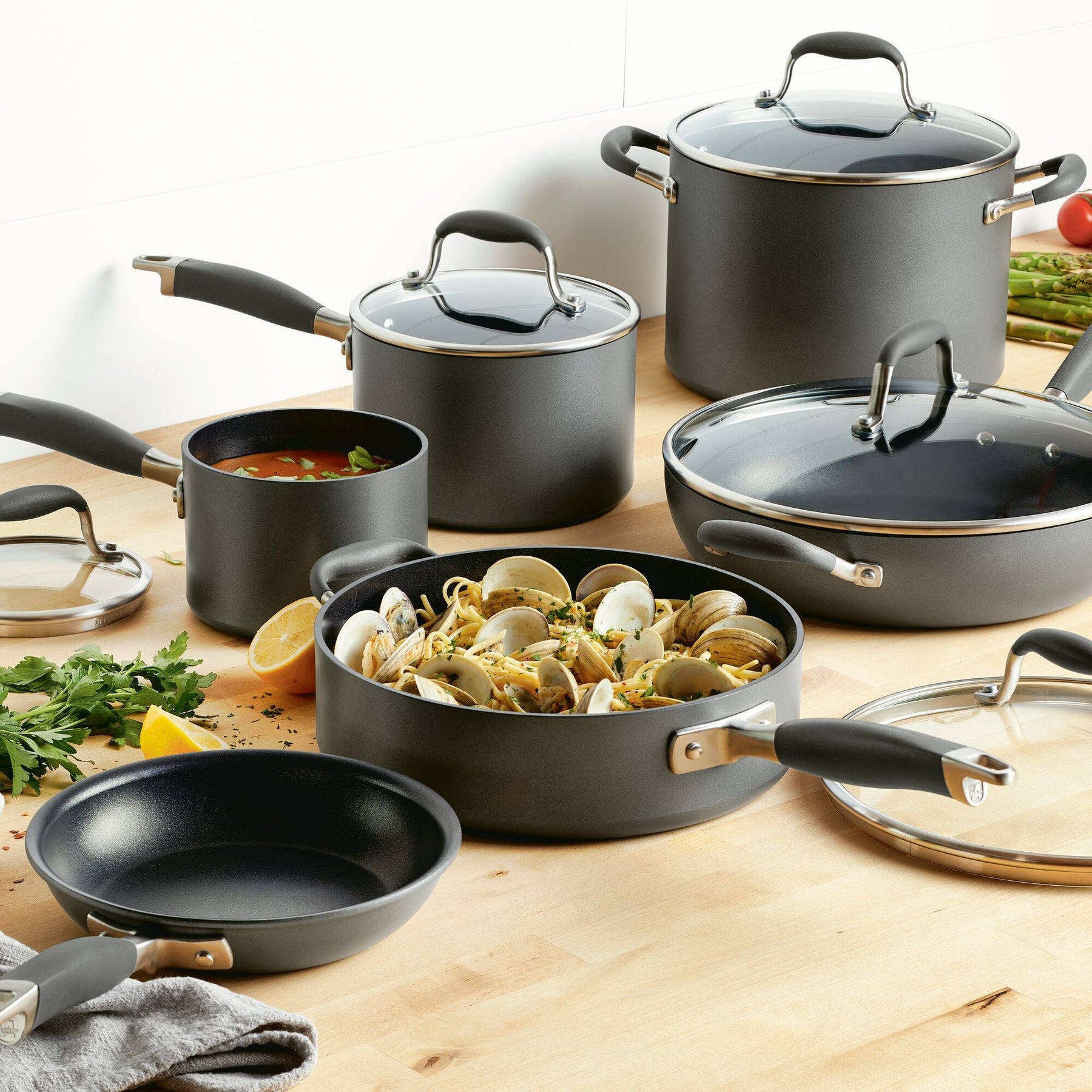 Anolon Home Hard Anodized Nonstick 11 Pc. Cookware Set, Cookware Sets, Household