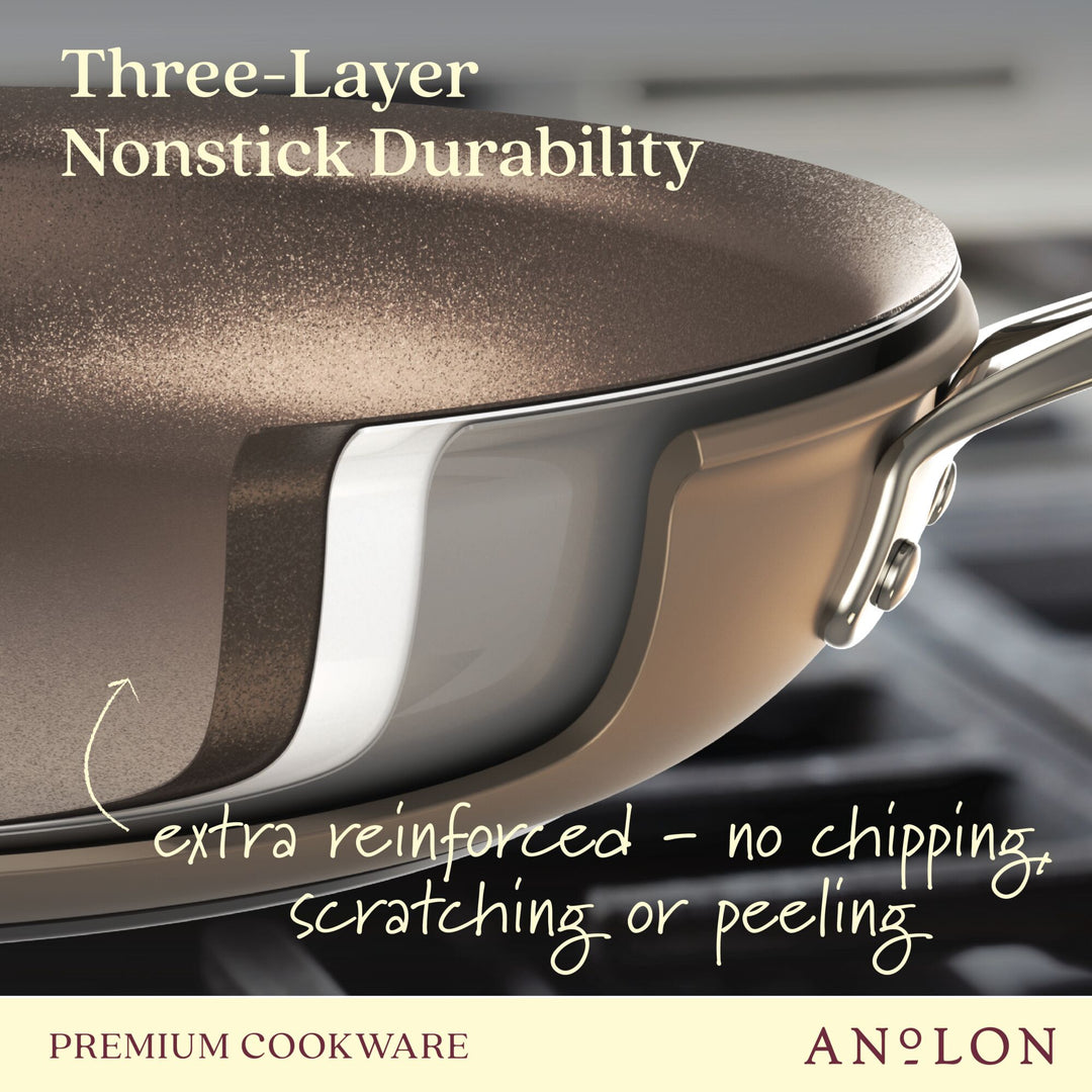 Anolon x SearTech Aluminium Non-Stick Frying Pans Set of Two