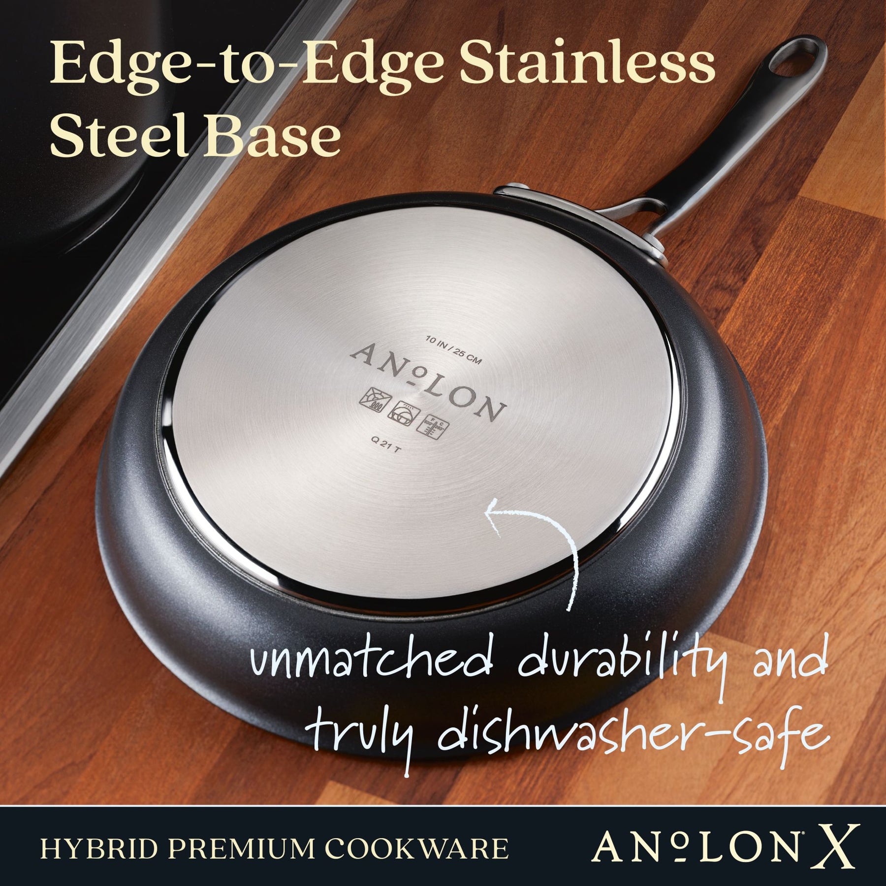 Anolon X Hybrid Nonstick Cookware Induction Pots and Pans Set, 10
