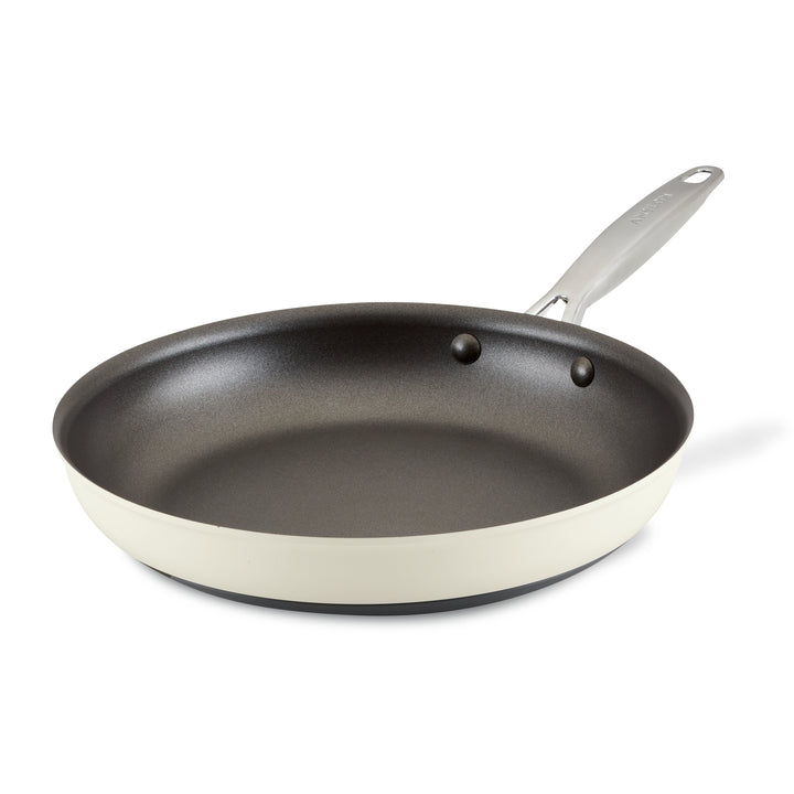 12-Inch Hard Anodized Nonstick Frying Pan | Cream