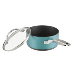 10-Piece Hard Anodized Nonstick Cookware Set | Teal