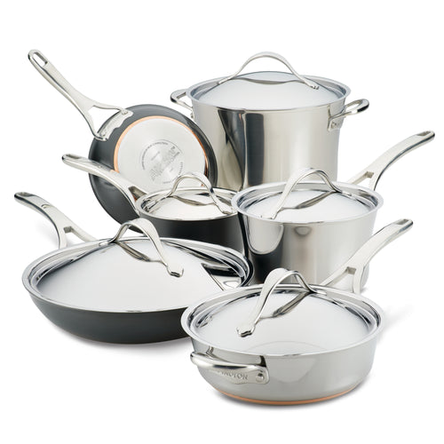 11-Piece Mixed Metals Cookware Set