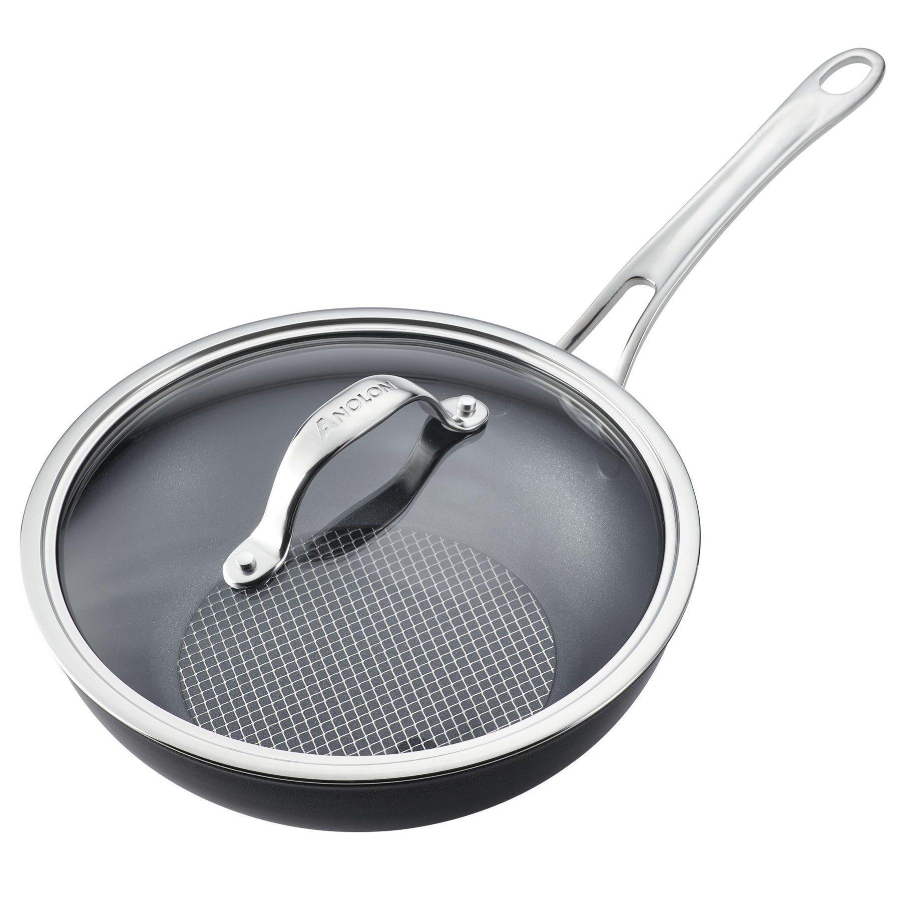 Anolon X Hybrid Nonstick Induction Stir Fry Wok With Lid, 10-Inch, Super  Dark Gray - Bed Bath & Beyond - 38077564