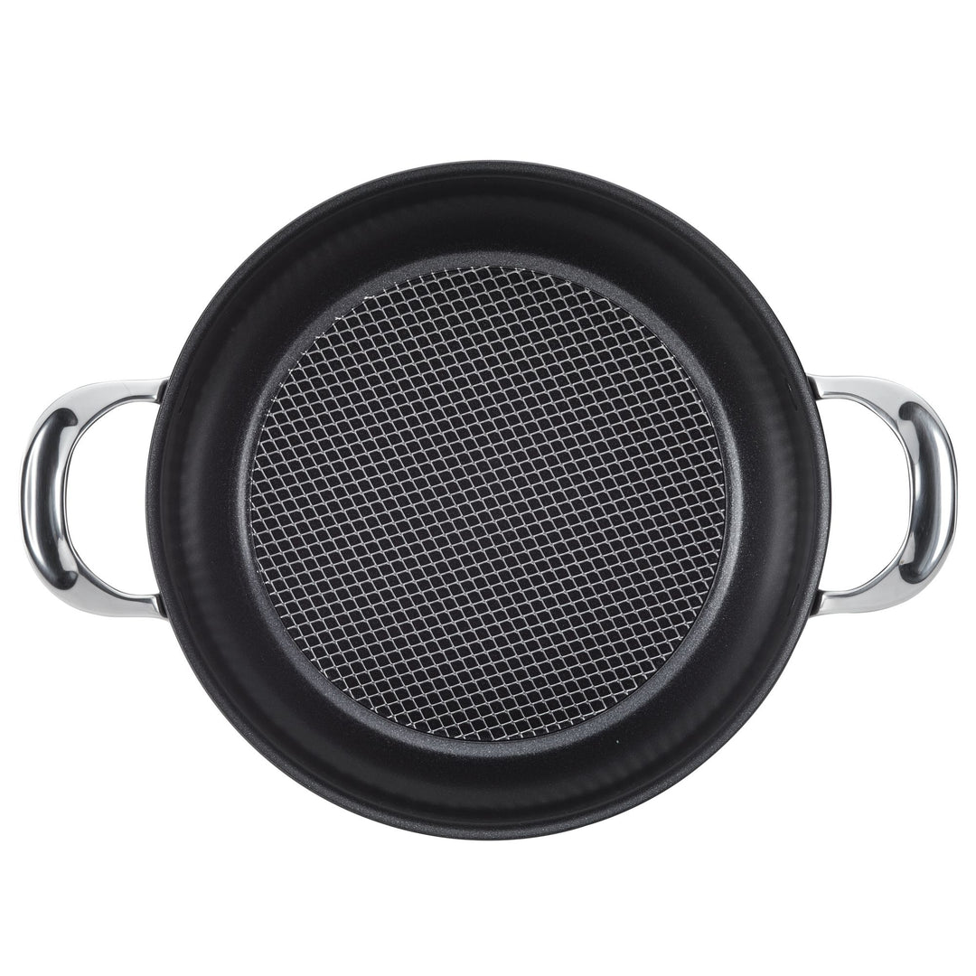 Anolon X Hybrid Nonstick Induction Saucier Pan With Lid - Super Dark Gray